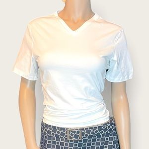 SPANX White Short Sleeve Compression Undershirt - M